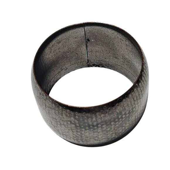 Boho Chic Hammered Silver Tone Cuff Bracelet Wide Band Metal Fashion Jewelry - Picture 2 of 4